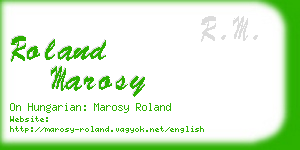 roland marosy business card